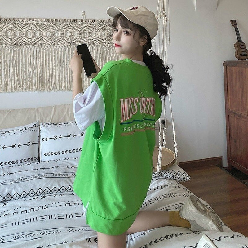 Novi stilski ulični prsluk Ženski prsluk bez rukava Ženski hip-hop fakultetski stil Ljetni široki dizajn bez rukava Tale Jakna Veste 2021.