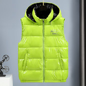 Γυναικεία χειμωνιάτικα γιλέκα με κουκούλα 2021 Νέο κοντό γιλέκο σε φωτεινό χρώμα Βαμβακερό μπουφάν αμάνικο γυναικείο γιλέκο χειμωνιάτικο