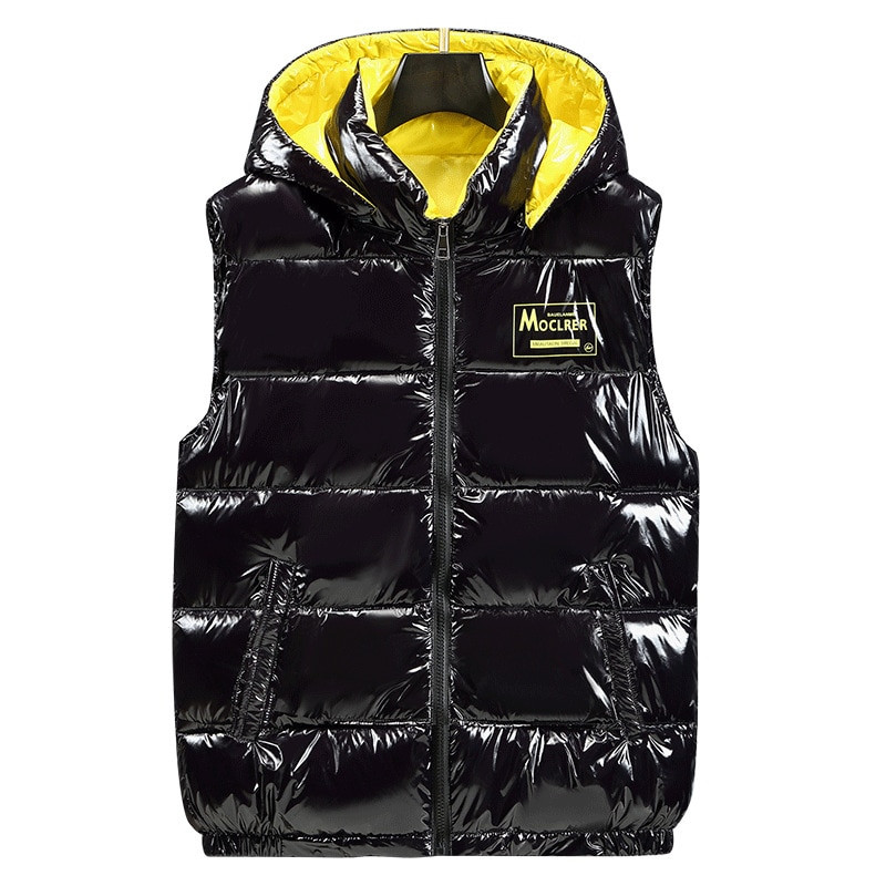 Γυναικεία χειμωνιάτικα γιλέκα με κουκούλα 2021 Νέο κοντό γιλέκο σε φωτεινό χρώμα Βαμβακερό μπουφάν αμάνικο γυναικείο γιλέκο χειμωνιάτικο