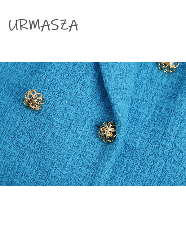 Γυναικεία Καλοκαίρι 2022 Νέα Μόδα Φόρεμα Tweed Παλτό γιλέκο Vintage Αμάνικο Γυναικείο Γιλέκο Κομψές μπλούζες + Φούστα