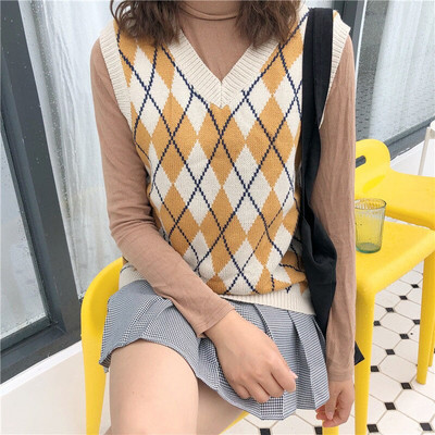 2020. Modni ležerni majice bez rukava Pulover Elastičan pulover Proljeće Jesen Ženski pleteni prsluk bez rukava s V-izrezom kz373