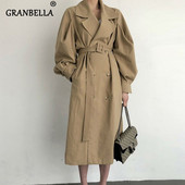 2022 New Fashion Streetwear Πανωφόρια με διπλό στήθος casual γυναικεία αντιανεμικά φανάρια μανίκια γυναικείες καμπαρντίνες