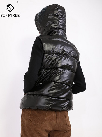 Χειμερινό νέο Gilet με κουκούλα Γυναικείο γιλέκο με έντονο χρώμα Χοντρό ζεστό αδιάβροχο μπουφάν με επένδυση από βαμβάκι Αμάνικο παλτό Γυναικείο γιλέκο