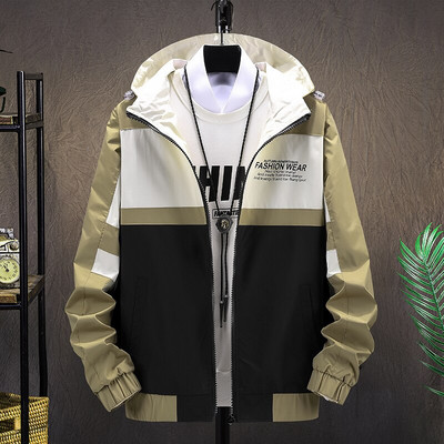 Didelio dydžio 5XL 6XL 7XL 8XL striukė Vyriška madinga karinė striukė su gobtuvu Vyriška plona hiphopo viršutinė apranga Laisvalaikio vėjo striukė vyriška