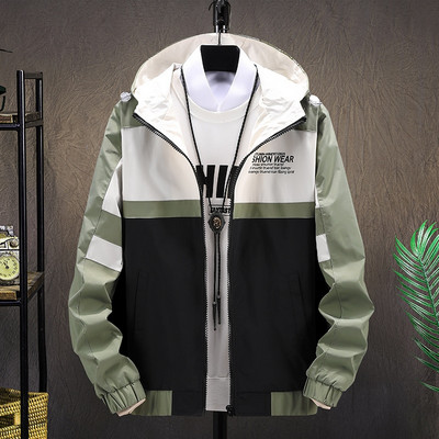 Didelio dydžio 5XL 6XL 7XL 8XL striukė Vyriška madinga karinė striukė su gobtuvu Vyriška plona hiphopo viršutinė apranga Laisvalaikio vėjo striukė vyriška