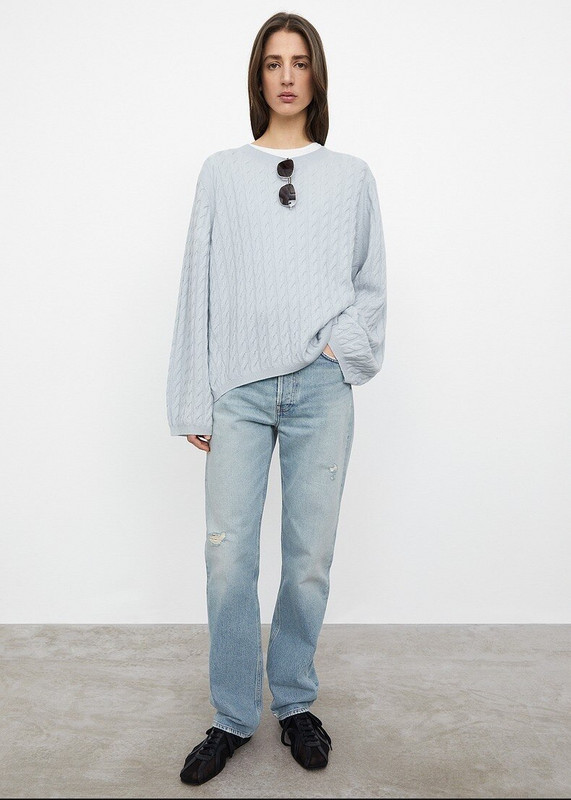 Nove boje!! Tote*e cabl* zimska sezonska majica s o-izrezom i kašmirom, ležeran opušteni stil, duži stražnji pulover