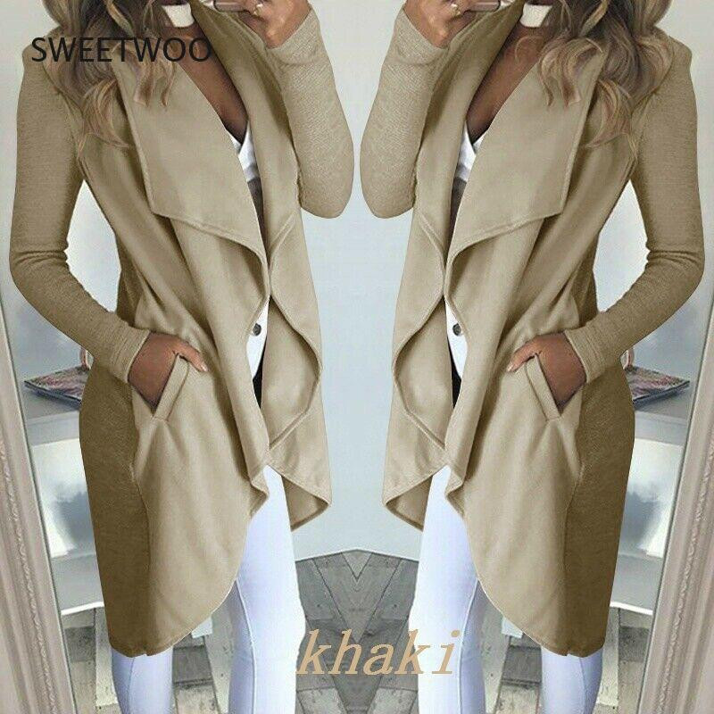 2021. Nova ženska elegantna vodopadna jakna, jakna, kardigan dugih rukava za 2021., ženski kaput, otvoreni kardi kaput