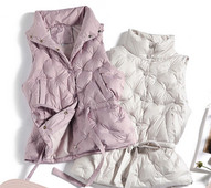 Jesen Zima Ženski prsluk Jakna bez rukava 90% bijeli pačji puh Ženski prsluk Tople majice Chaleco Mujer Gilet Casaco Feminino