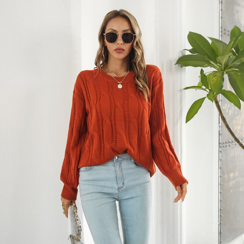 MEXZT Γυναικεία Μόδα Πλεκτό Πλεκτό Πλεκτό Πουλόβερ Μασίφ Harajuku Κορεατικά Χαλαρά Πουλόβερ Y2k Φθινοπωρινά χειμερινά μακρυμάνικα μπλουζάκια