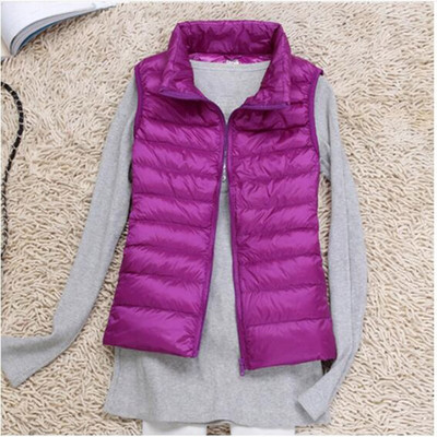 Novi ženski ultra lagani prsluk za proljeće i jesen, bijeli kaput s pačjim paperjem, ženski prsluk bez rukava, velika veličina 4XL