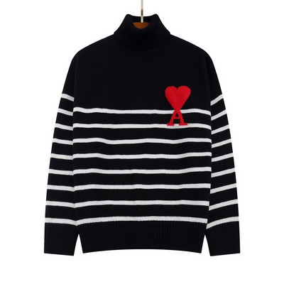 Jesen zima 2022. Letter Love Fashion Ženski pulover Pulover na pruge Široki pulover s dolčevitom Muška i ženska odjeća