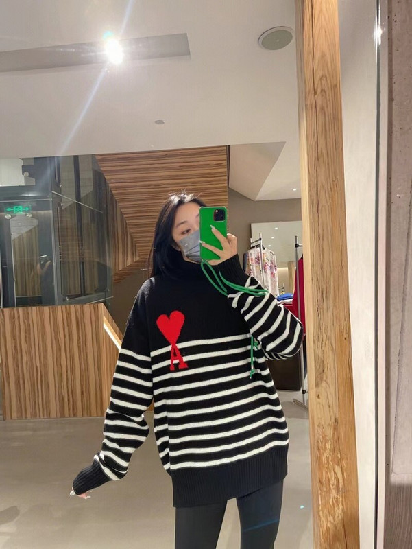 Jesen zima 2022. Letter Love Fashion Ženski pulover Pulover na pruge Široki pulover s dolčevitom Muška i ženska odjeća