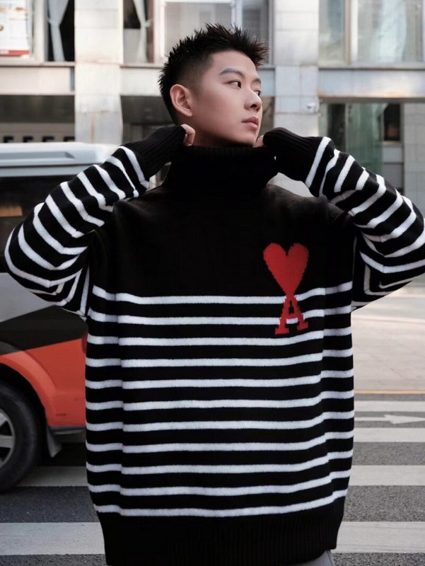 Jesen zima 2022. Letter Love Fashion Ženski pulover Pulover na pruge Široki pulover s dolčevitom Muška i ženska odjeća