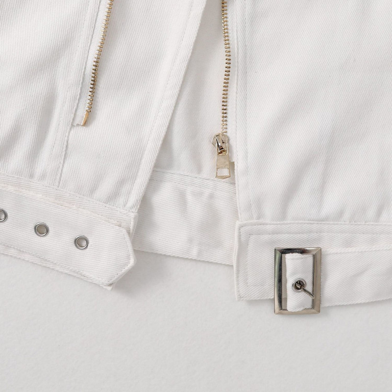 Idopy ženski nepravilni patentni zatvarač Motociklistički bajkerski traper prsluk Jakna bez rukava Jean prsluk