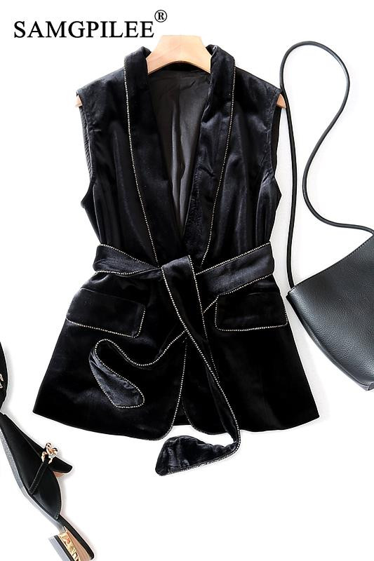 Φθινοπωρινό χειμωνιάτικο αμάνικο μπουφάν για γυναίκες Casual γυναικείο γιλέκο με γυριστό γιακά Κορεάτικο στυλ Γυναικεία γιλέκα 4XL