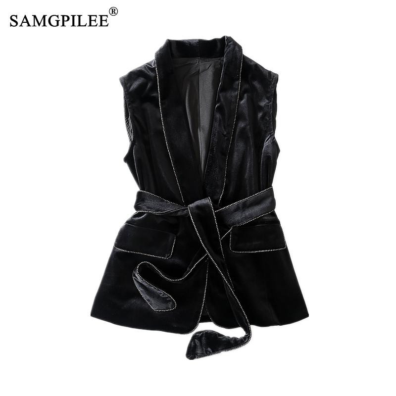 Φθινοπωρινό χειμωνιάτικο αμάνικο μπουφάν για γυναίκες Casual γυναικείο γιλέκο με γυριστό γιακά Κορεάτικο στυλ Γυναικεία γιλέκα 4XL