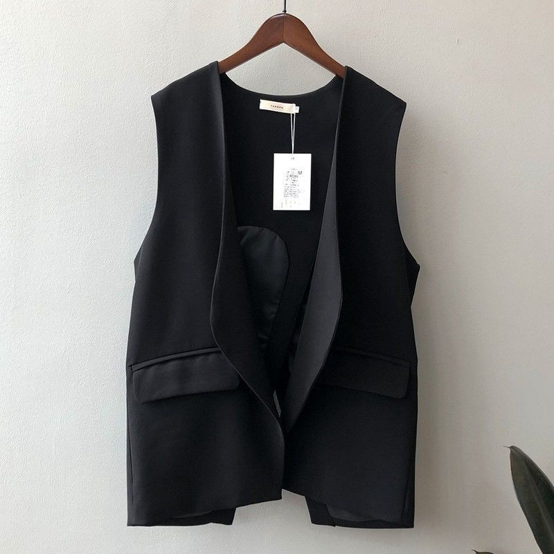 Vangull alkalmi kávés rövid mellény, női nyári új, V-nyakú tömör kardigán mellény, női ujjatlan, vékony, divatos, vékony mellény