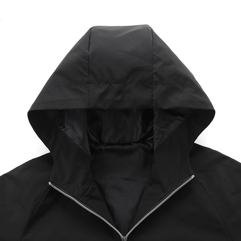 Jakas 2021. g. jaka ar kapuci Vīriešu apģērbi Ielu apģērbi Harajuku korejiešu modes vīriešu lielizmēra mēteļi Y2k garām piedurknēm liela izmēra apģērbi