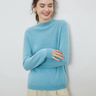 VESELU APĢĒRBU 3D ADĪJUMS BEZŠŪVĒS Kašmira džemperi Puloveri Apkakli Vintage džemperis Rudens ziemas apģērbs Sieviešu tops ar garām piedurknēm