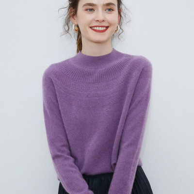 VESELU APĢĒRBU 3D ADĪJUMS BEZŠŪVĒS Kašmira džemperi Puloveri Apkakli Vintage džemperis Rudens ziemas apģērbs Sieviešu tops ar garām piedurknēm