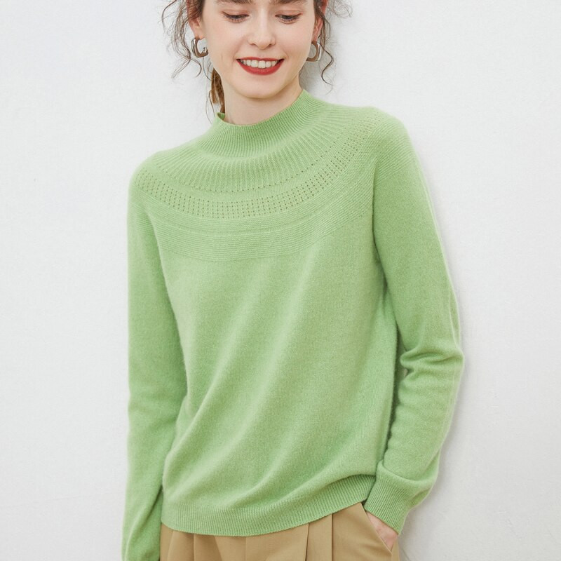 VESELU APĢĒRBU 3D ADĪJUMS BEZŠŪVĒS Kašmira džemperi Puloveri Apkakli Vintage džemperis Rudens ziemas apģērbs Sieviešu tops ar garām piedurknēm