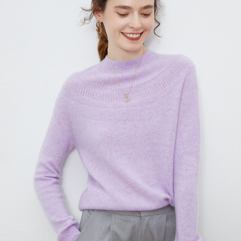 VESELU APĢĒRBU 3D ADĪJUMS BEZŠŪVĒS Kašmira džemperi Puloveri Apkakli Vintage džemperis Rudens ziemas apģērbs Sieviešu tops ar garām piedurknēm