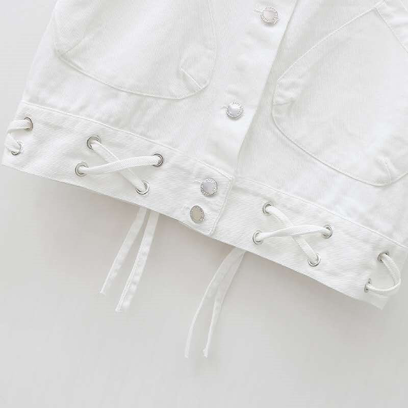 Μοντέρνο επίδεσμο μαύρο τζιν γιλέκο Γυναικείο πέτο Κορεατικής μόδας Κοντό αμάνικο τζιν μπουφάν Streetwear Punk Cowboy Chaleco Mujer