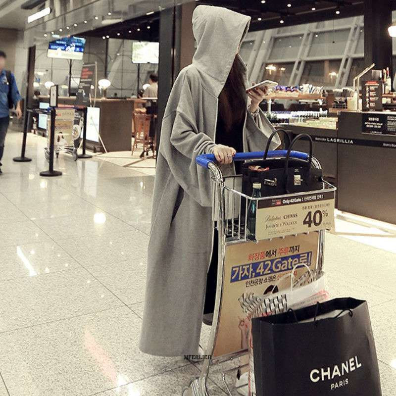 Veličina 6XL 150 kg ženski zimski flis kaput korejski široki ženski ležerni vrhunski jesenski ženski kaput s kapuljačom