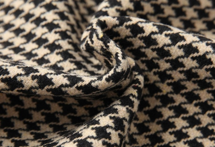 Mellények Női Houndstooth Vintage utcai stílus elegáns divat felsőruházat alkalmi őszi ujjatlan gyapjú kabát Kardigán kabát nőknek