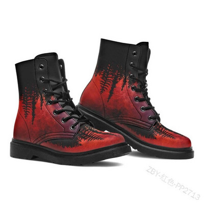 Gležnjače Ženske jesen zima 2021. Modne ženske čizme s alatom Visoke čizme s motivom lubanje i cvijeća Ženske cipele