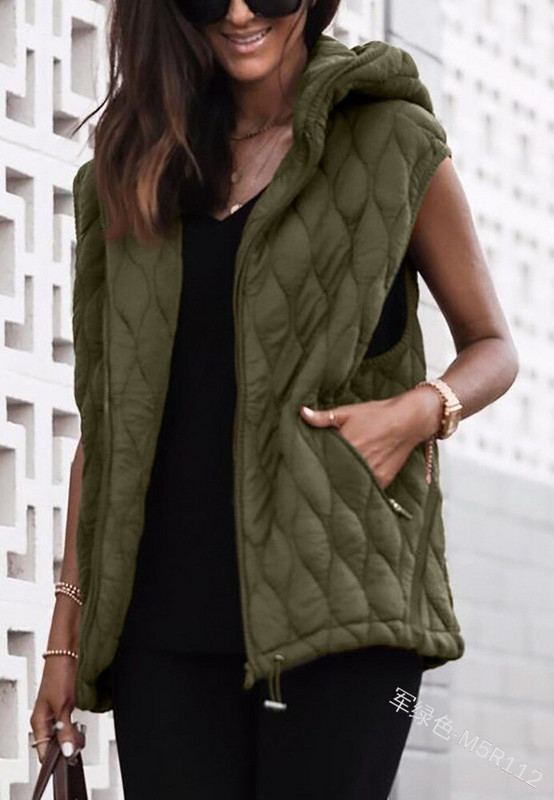 2022. gada jaka ar kapuci, veste Parka rudens ziemas jauns sieviešu vienkrāsains bezpiedurkņu rāvējslēdzējs virsdrēbes, modes ikdienas