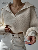 Γυναικείο πουλόβερ με φανάρι πλεκτό πουλόβερ Γυναικείο μακρυμάνικο μπλουζάκι γιακά γυναικείο χειμωνιάτικο μάλλινο ρούχο