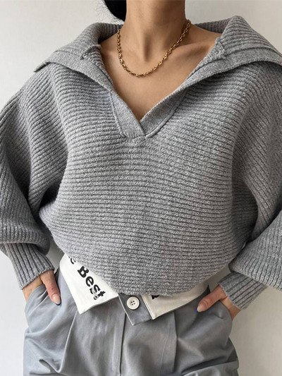 Γυναικείο πουλόβερ με φανάρι πλεκτό πουλόβερ Γυναικείο μακρυμάνικο μπλουζάκι γιακά γυναικείο χειμωνιάτικο μάλλινο ρούχο