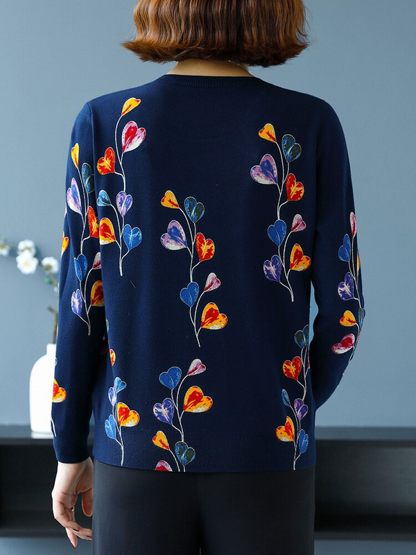 YISU 2022 Novi ženski pleteni pulover s O-izrezom Ženski džemper dugih rukava Labava ležerna pletena majica Ženska odjeća