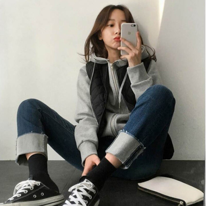 Novi ženski prsluk s prslukom Kratki lagani ženski prošiveni prsluk Gornji prsluk s okruglim izrezom Široki prošiveni kaputi Podstavljeni prsluk Ženski