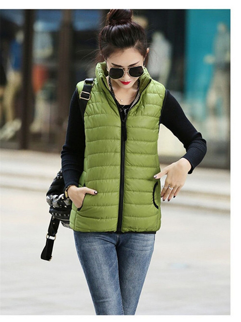 2022 Jesen Zimski prsluk Kaput Ženski Dame Feminino ležerni prsluk Ženska pamučna jakna bez rukava Osnovni gornji kaput ZY1237