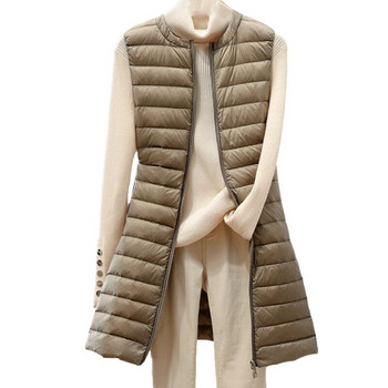 NewBang 4XL μακρύ γυναικείο γιλέκο εξαιρετικά ελαφρύ πουπουλένιο γυναικείο ελαφρύ γιλέκο Γυναικείο πουπουλένιο παλτό μακρύ λεπτό αμάνικο