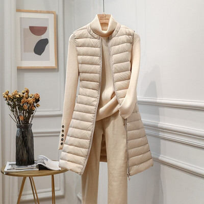 NewBang 4XL dugi prsluk Ženski ultra lagani donji prsluk Ženski lagani prsluk Ženski donji kaput Dugi uski bez rukava