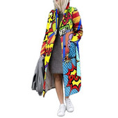 Jauna stila Multicolor Beltless Hit Color Street Fried Street Ārējā tirdzniecība Karikatūra Anime vējjaka rudens sieviešu apģērbiem