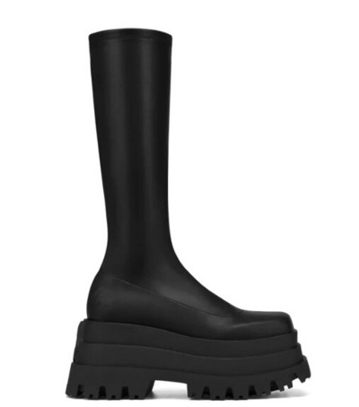 Lapolaka 2022 Hot Fashion Platform Boots Bieza Papēža Puszābaki Punk Goth Style Forši meiteņu zābaki Rudens Street Sieviešu zābaki Kurpes