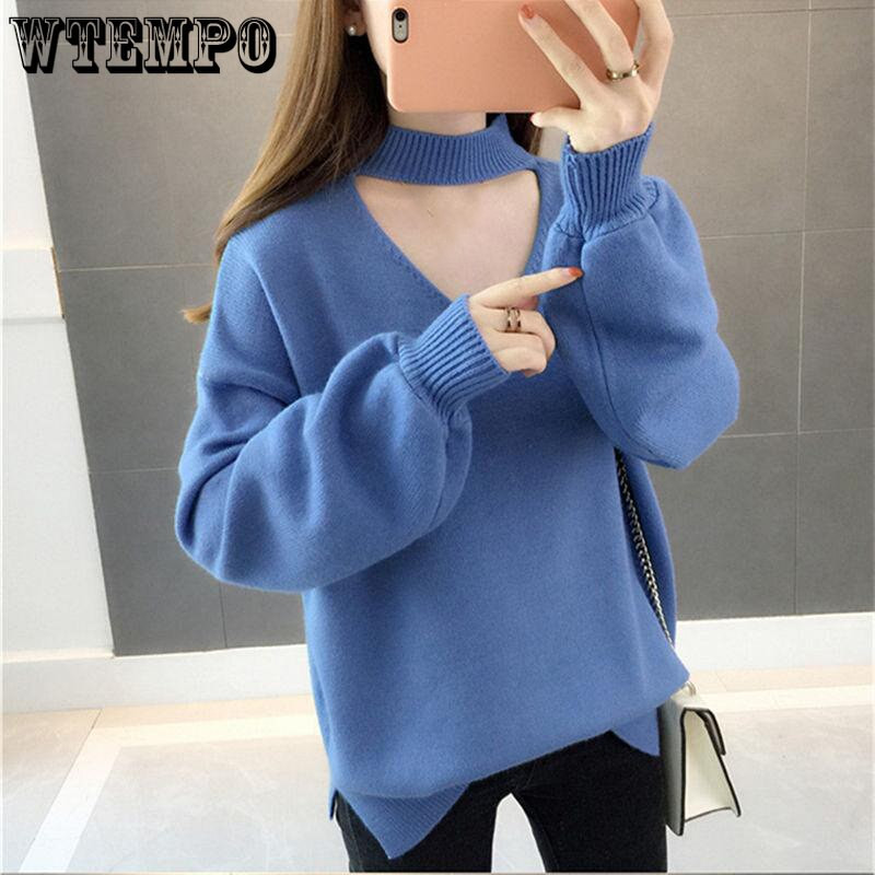 Το πουλόβερ με λαιμόκοψη V με λαιμόκοψη είναι λεπτό και απλό για τις μετακινήσεις Οι κυρίες μπορούν να φορέσουν γυναικείο στυλ έξω τον χειμώνα