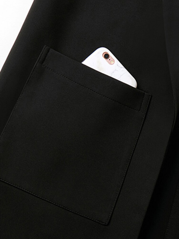 FTLZZ Summer New γυναικείο σιφόν πέτο μονόχρωμο μακρύ γιλέκο σακάκι Γυναικείο παλτό Γυναικείο ανοιξιάτικο χαλαρό αμάνικο κλασικό γιλέκο