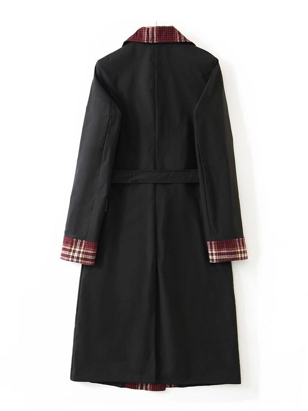 ZACK RAIN Ženska vjetrovka s dvostrukim kopčanjem s kontrastnim remenom i remenom 2022. Ženski kaput jesen/zima Elegantna široka ženska vanjska odjeća