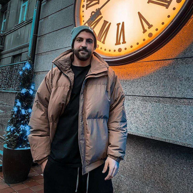 Divu līniju biezs parka ziemas mētelis vīriešiem āra jakas Hip Hop brīvi lielizmēra virsdrēbes Sieviešu vintage siltie topi Īss mētelis