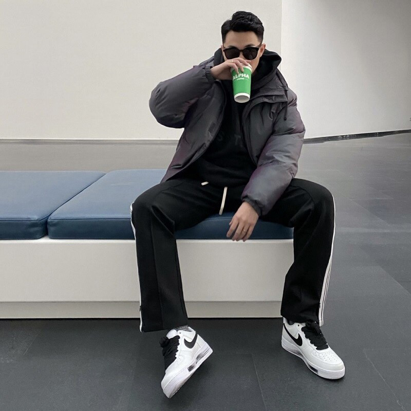 Divu līniju biezs parka ziemas mētelis vīriešiem āra jakas Hip Hop brīvi lielizmēra virsdrēbes Sieviešu vintage siltie topi Īss mētelis