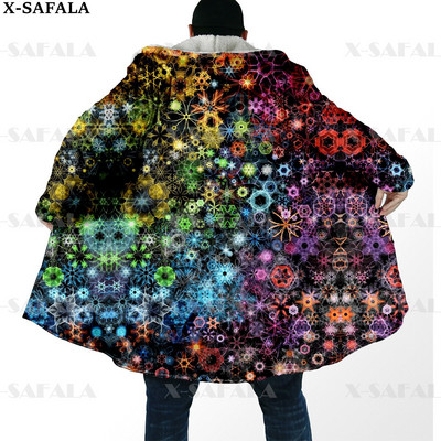 Hipiju psihodēliskas krāsas Trippy Print biezs, silts apmetnis vīriešu mētelis, vēja necaurlaidīgs vilnas apmetnis ar kapuci-10