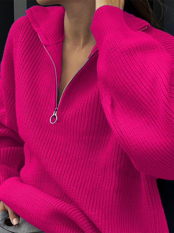 Πλεκτά πουλόβερ μαλακά μεταλλικά φερμουάρ 2022 Γυναικεία φθινοπωρινά χοντρά γυναικεία πουλόβερ μεγάλου μεγέθους