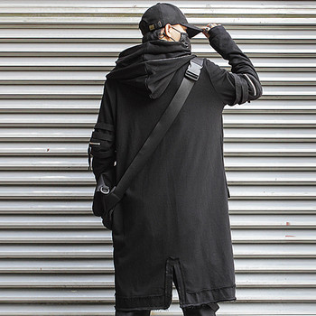 11 BYBB\'S DARK Wizard Cape Cloak Fake two Jacket Men Gothic Punk Streetwear Jacket Coats Tactical Function Hoody Windbreaker