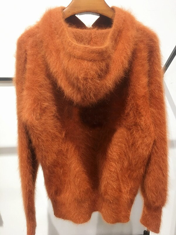 Vrhunska modna jakna od mekanog kašmira od čistog nerca za 2019. s kapuljačom i uzicama, puloveri od pravog nerca od kašmira tbsr291