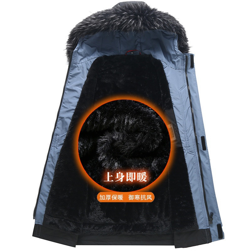 Vīriešu Parka ziemas jaka Vīriešu liela izmēra 12XL 11XL 10XL Modes bieza jaka virsdrēbes Vīriešu liela izmēra mēteļi Bandana